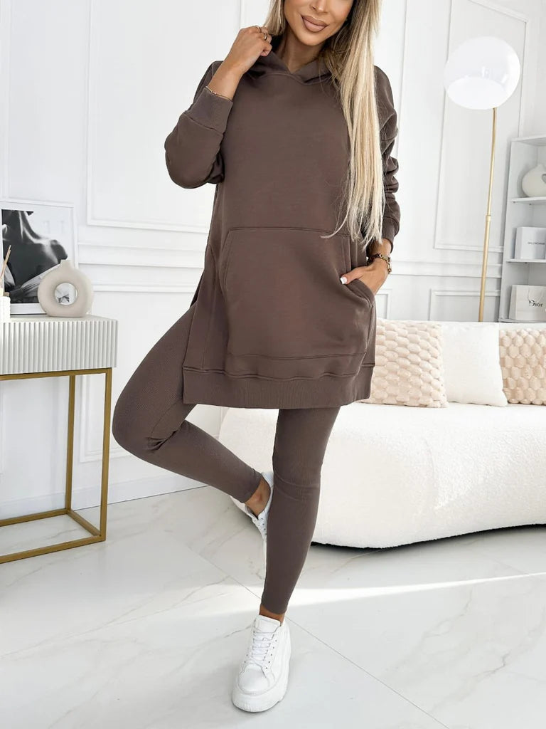 Heidi™ - Casual Two-Piece Set: Leggings and Sweatshirt