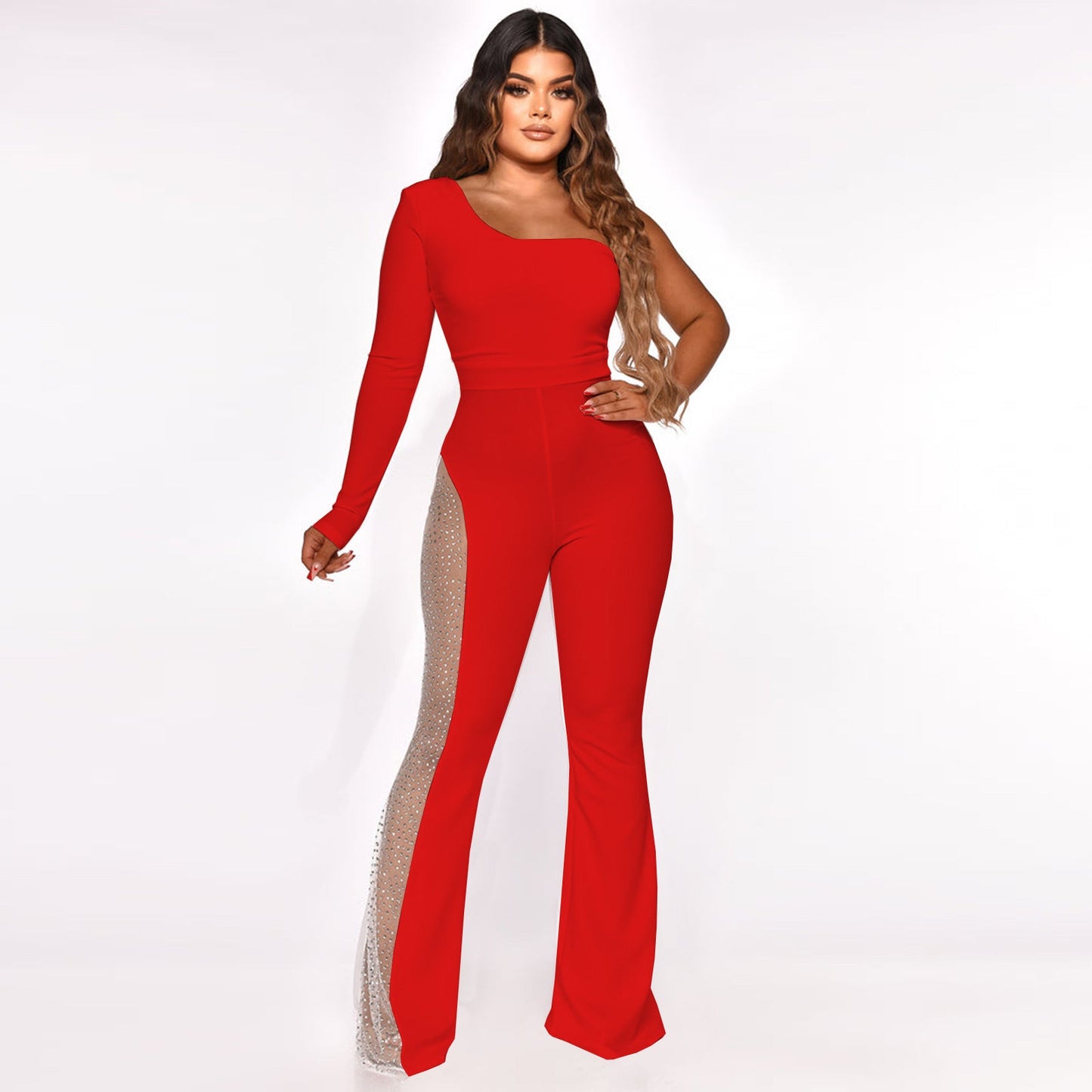 Elba - Elegant One-Shoulder Jumpsuit