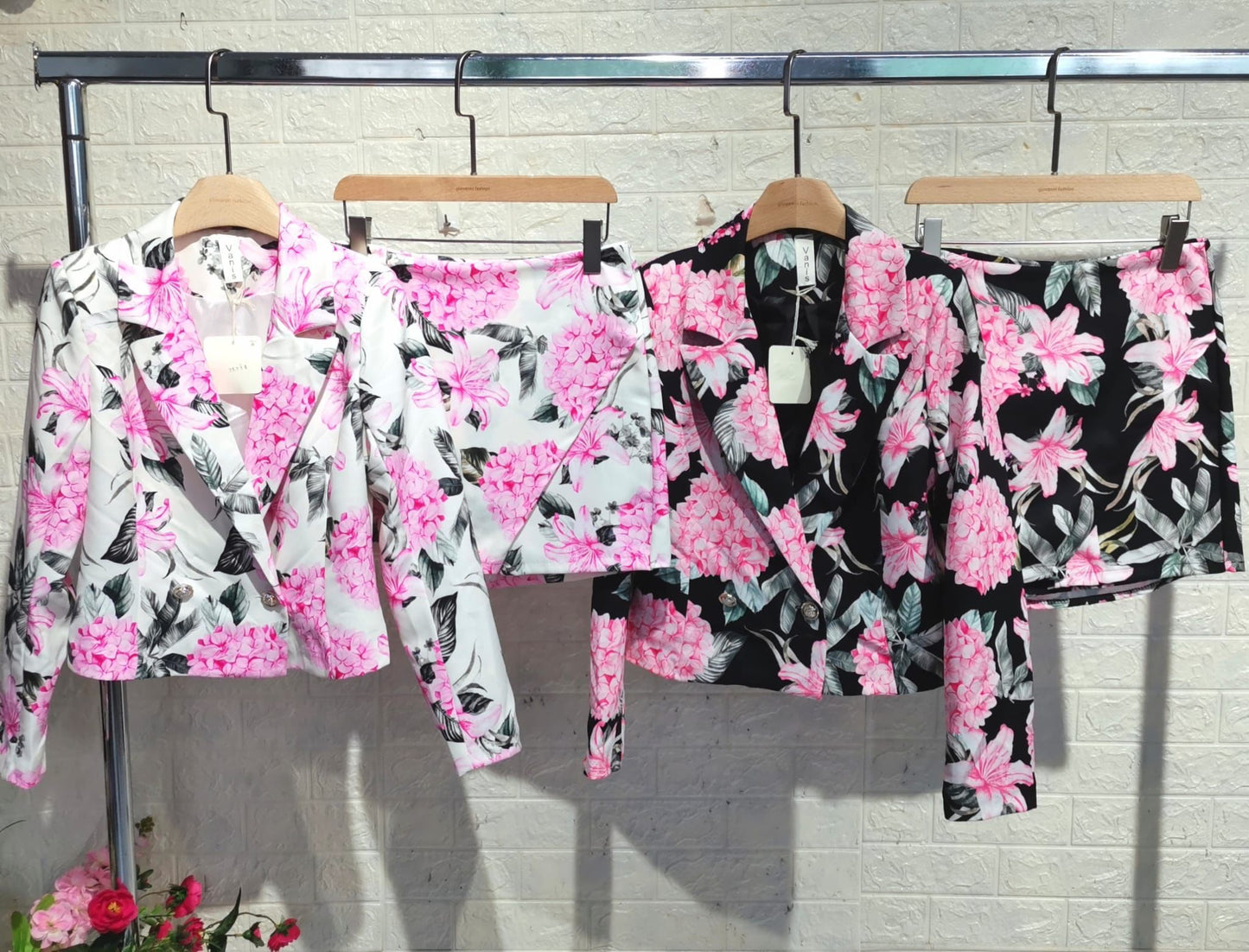 Zuri - Floral Skirt and Blazer Set