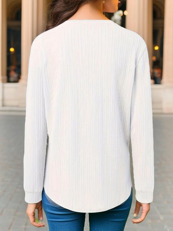 Piper™ - Loose Plain Notched Casual T-Shirt