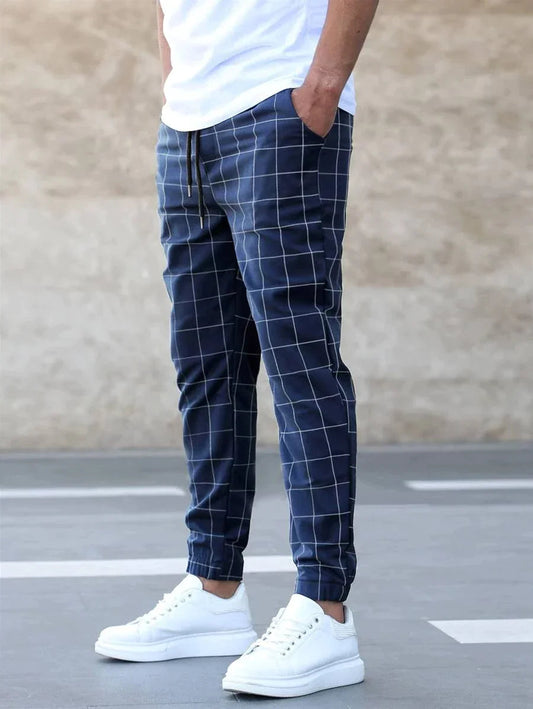 Abel - Men's Casual Checked Trousers
