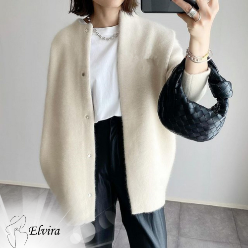 Elvira - Chic Long Sleeve Button Cardigan