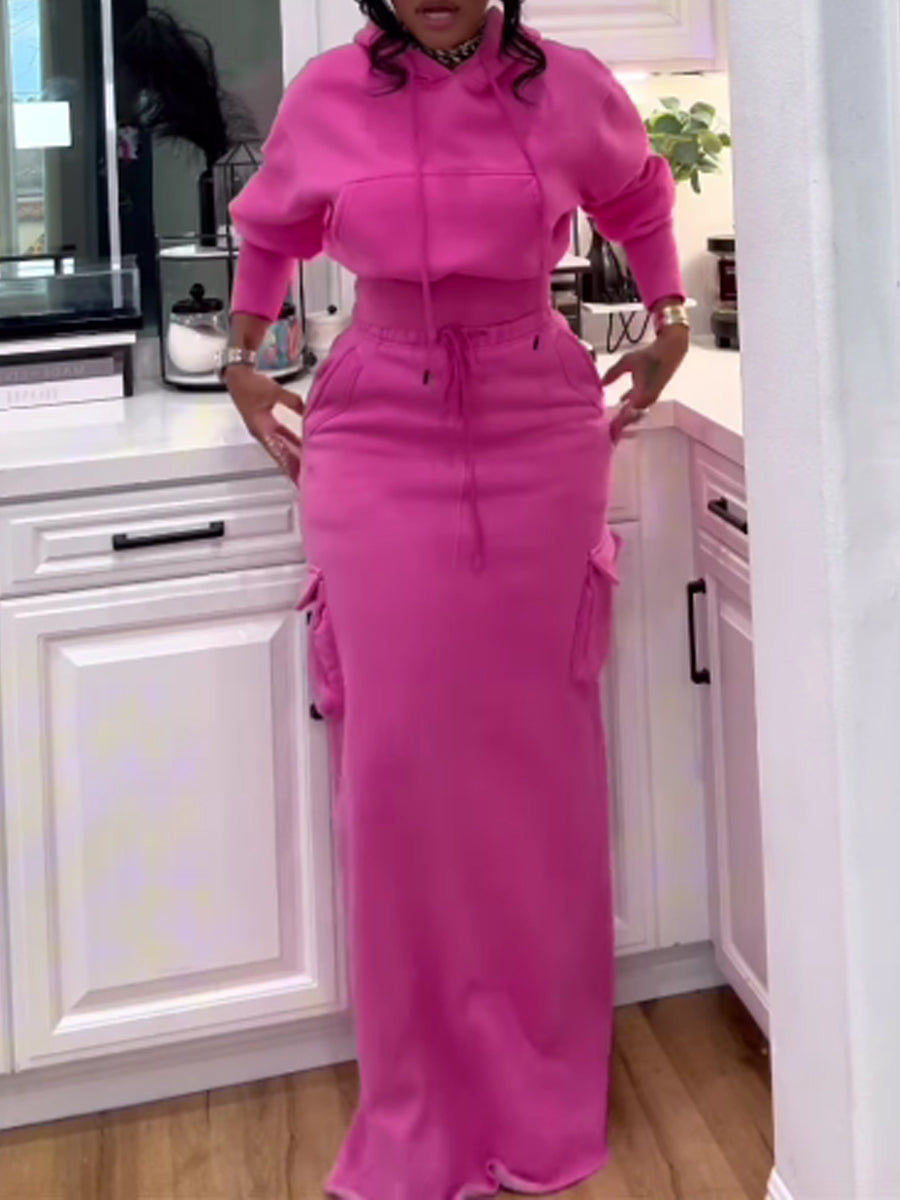 Rosemary™ - Hoodie and Long Skirt Set