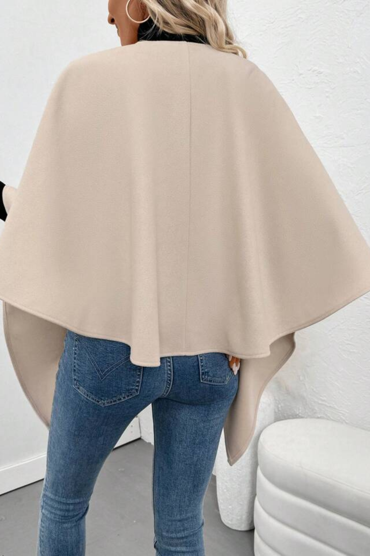 Coralia - Front-Tie Cape Coat for Autumn and Winter