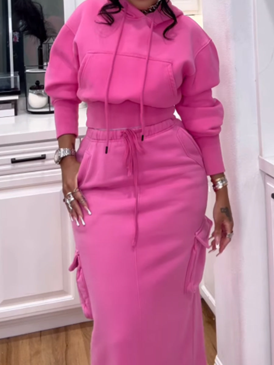 Rosemary™ - Hoodie and Long Skirt Set
