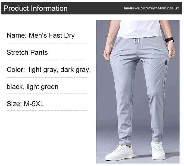 Ronald - Quick Dry Elastic Trousers for Men