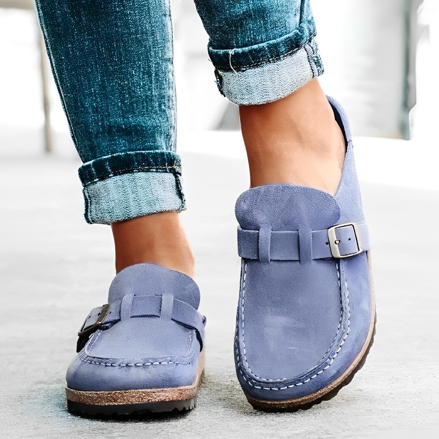 Lea™ - Semi-Open Moccasin-Style Sandals for Women