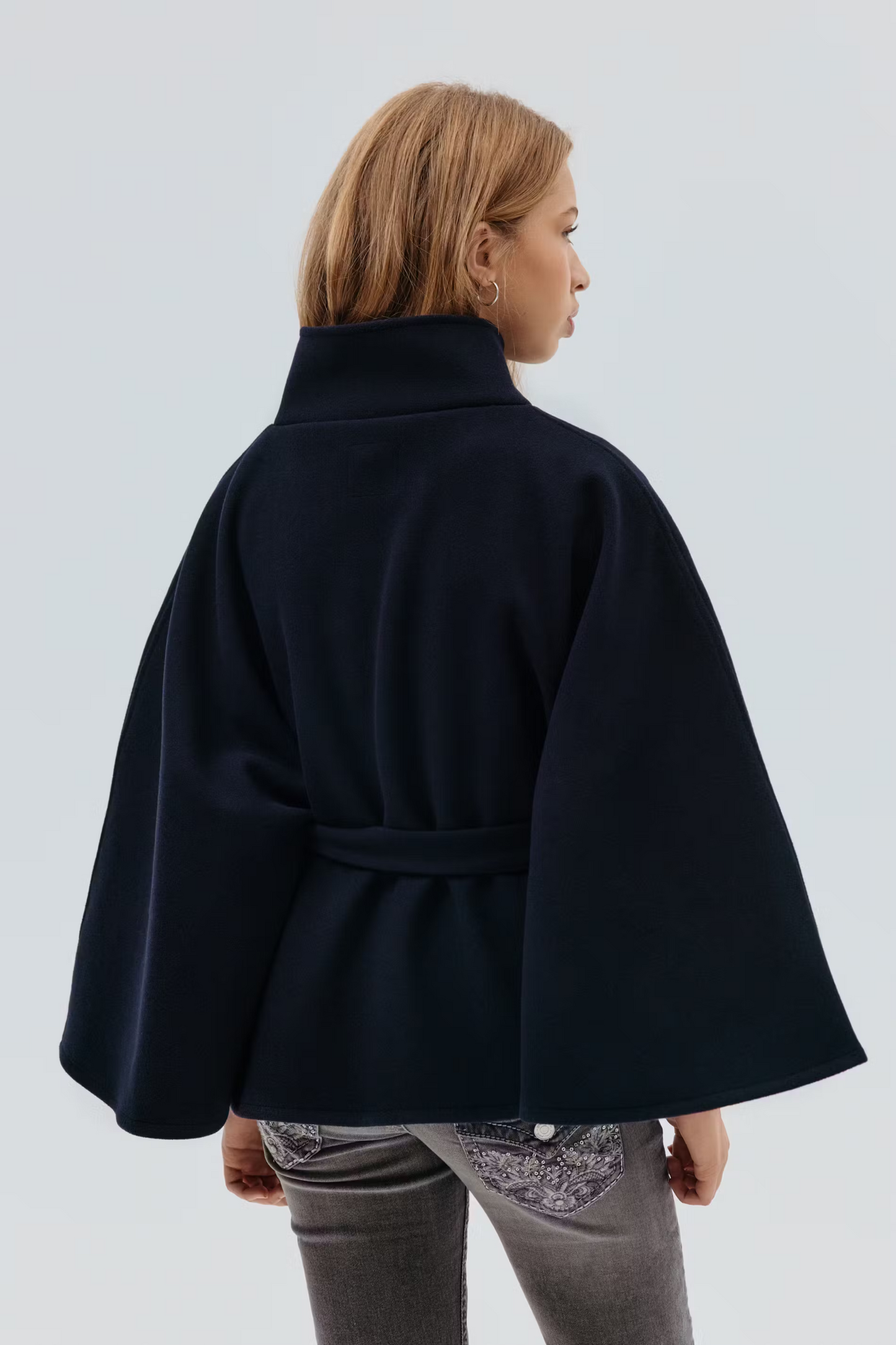 Cassie - Belted Cape Coat