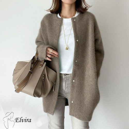 Elvira - Chic Long Sleeve Button Cardigan