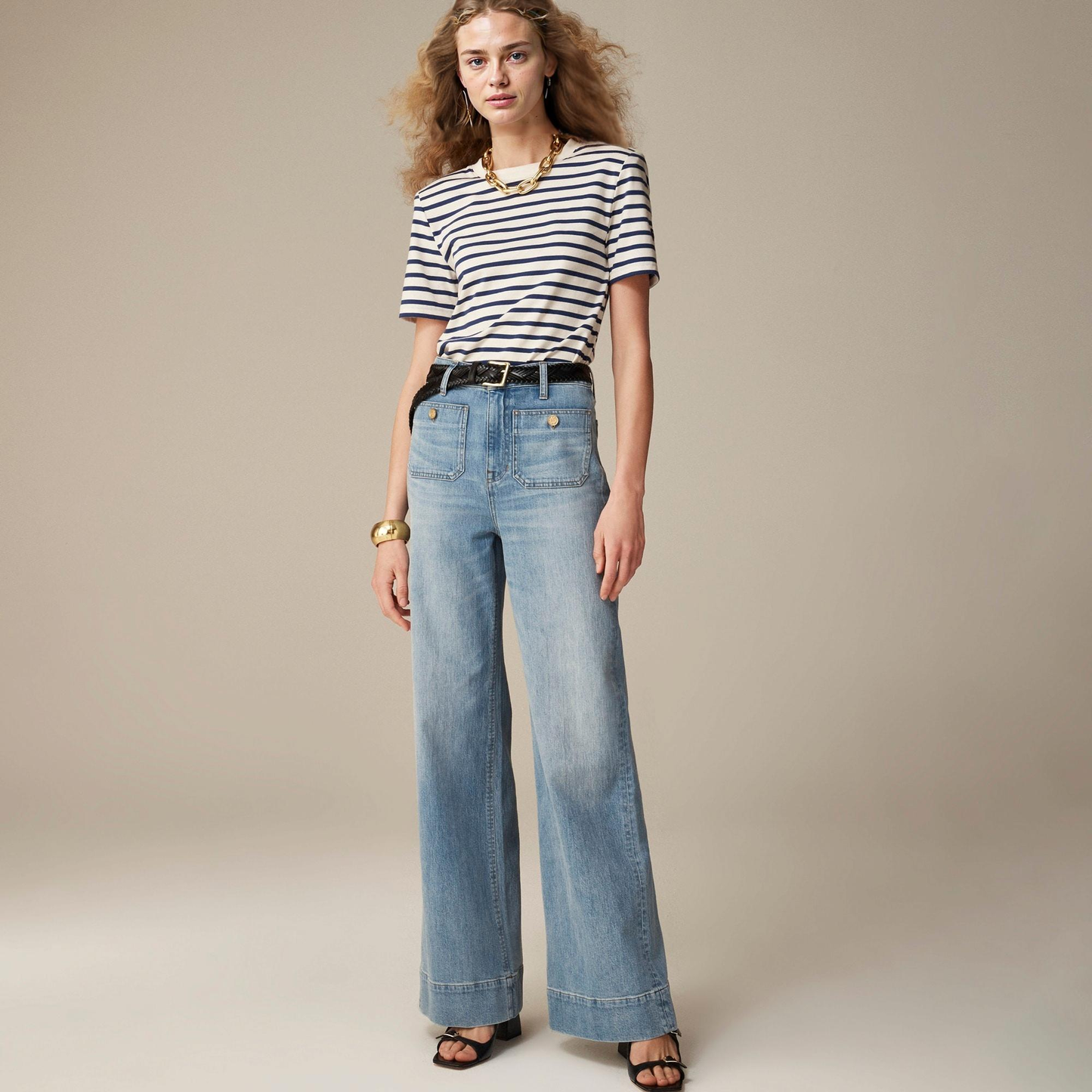 Saida™  - Wide-leg sailor-style jeans