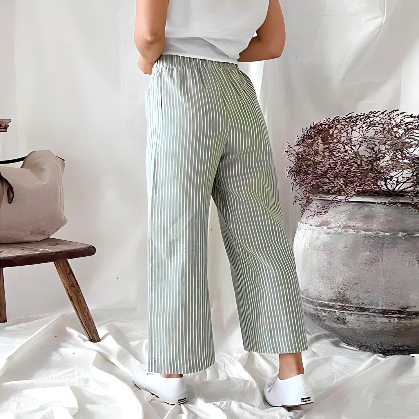 Makayla™ - Lightweight and Comfortable Striped Trousers
