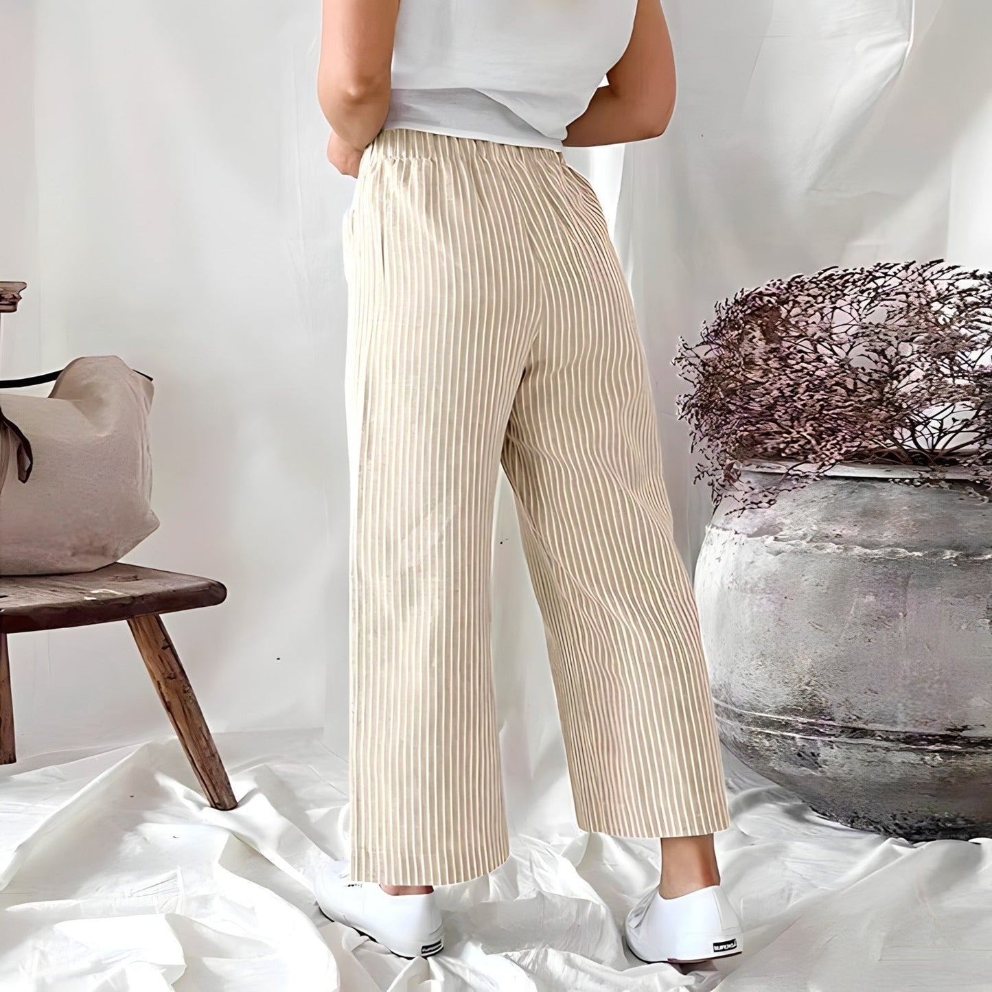 Makayla™ - Lightweight and Comfortable Striped Trousers