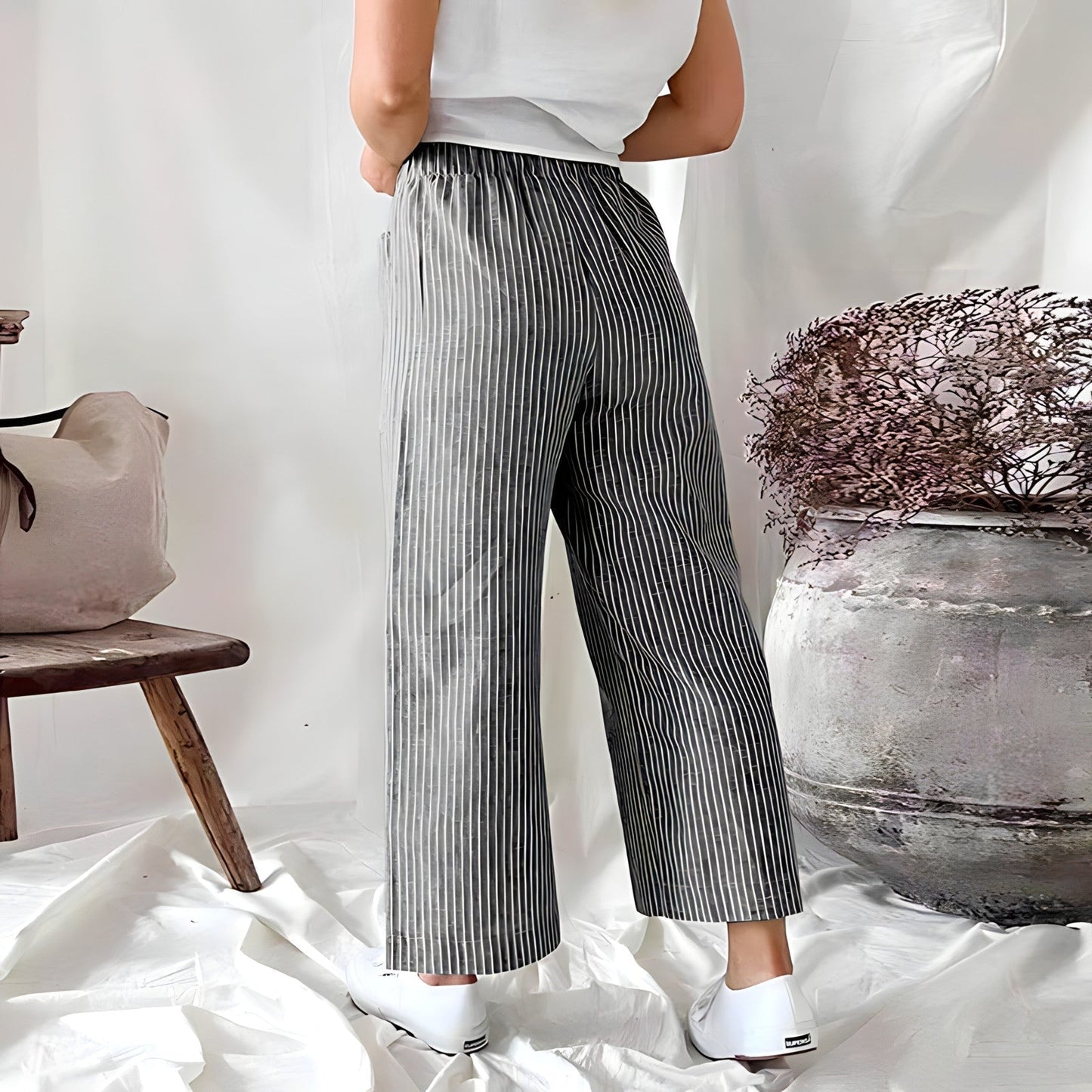 Makayla™ - Lightweight and Comfortable Striped Trousers
