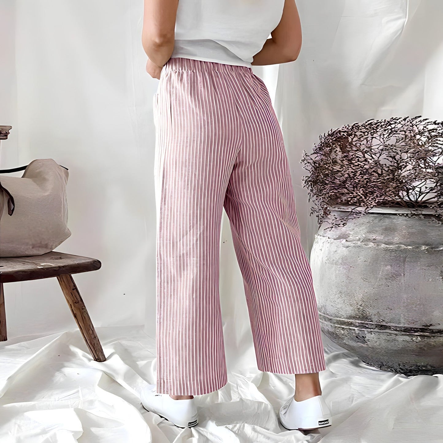 Makayla™ - Lightweight and Comfortable Striped Trousers
