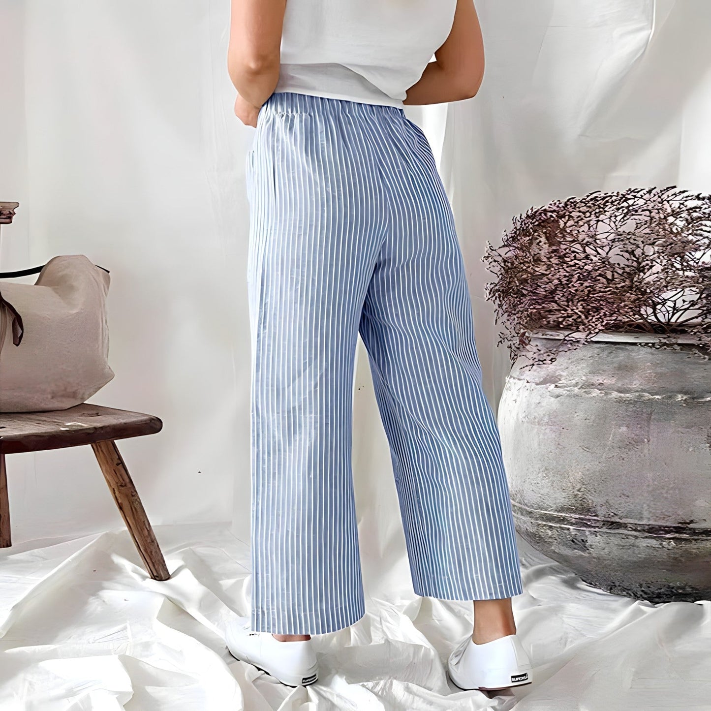 Makayla™ - Lightweight and Comfortable Striped Trousers