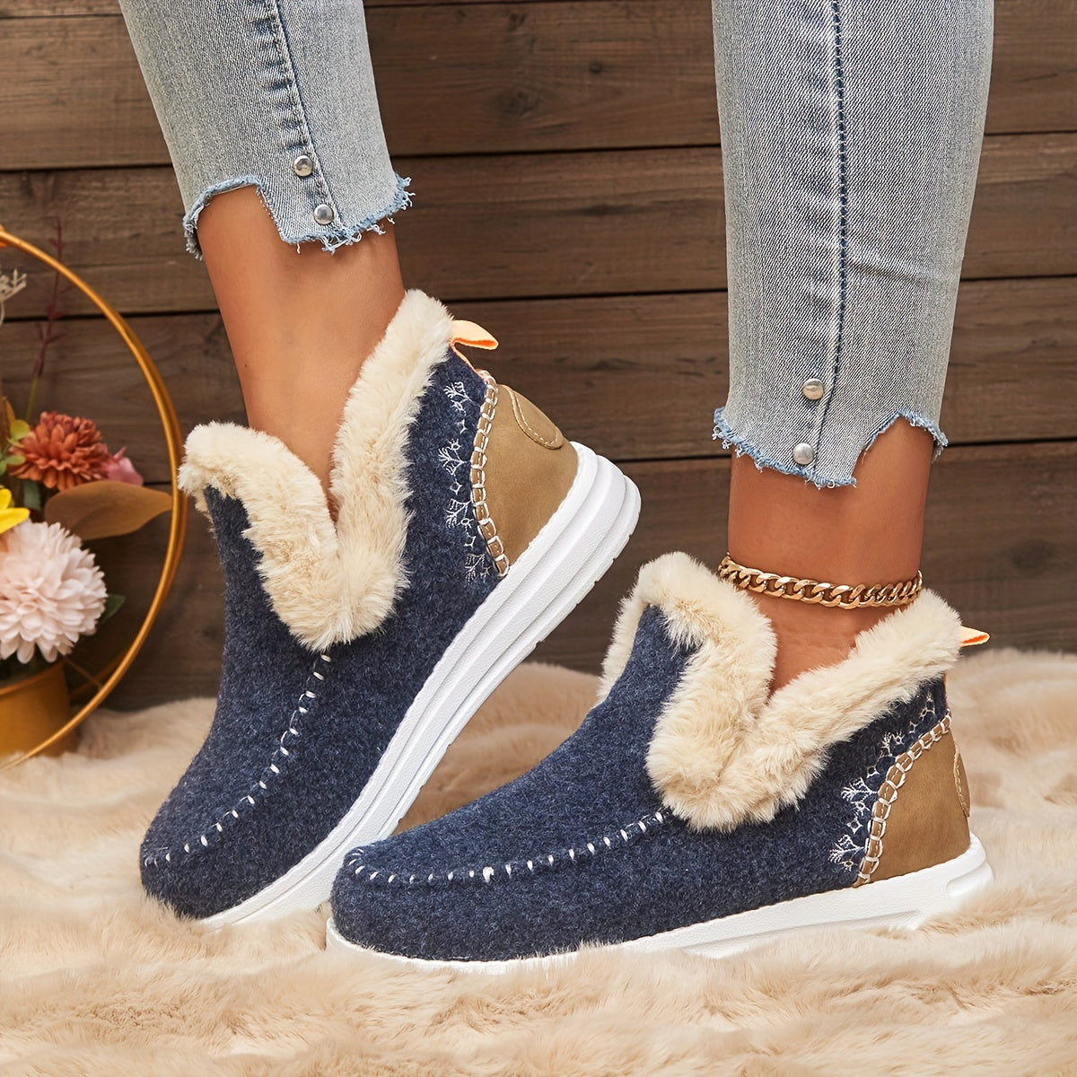Tomasa™ - Faux Fur Lined Ankle Boots for Women