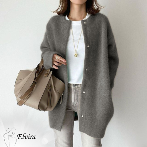 Elvira - Chic Long Sleeve Button Cardigan