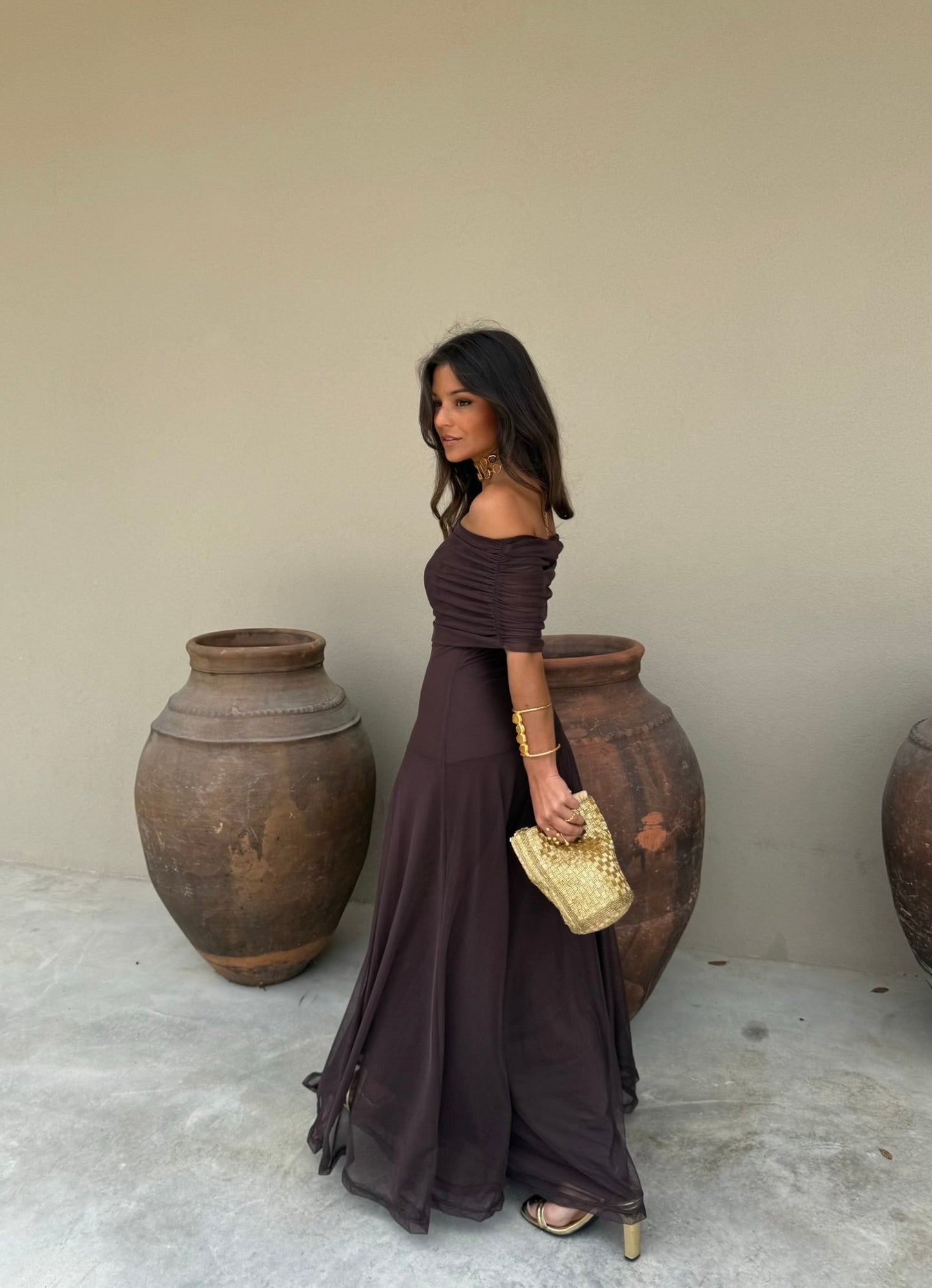 Francisca - Elegant Off-Shoulder Maxi Dress