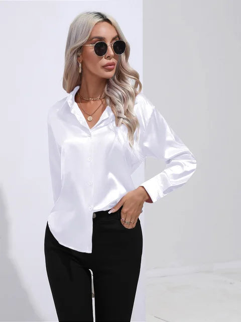 Wynter™ - Elegant Satin Blouse