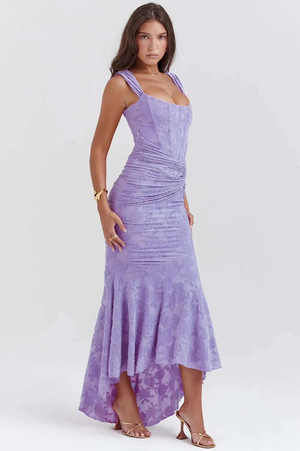 Margot - Elegant Long Strapless Dress With Mermaid Cut Style