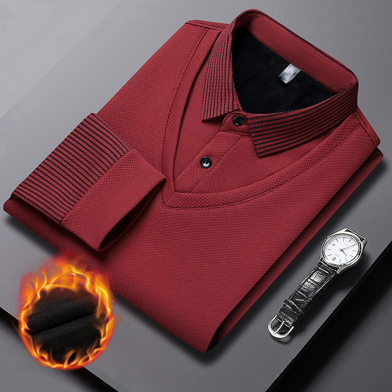Charlie - Long sleeve polo shirt for men