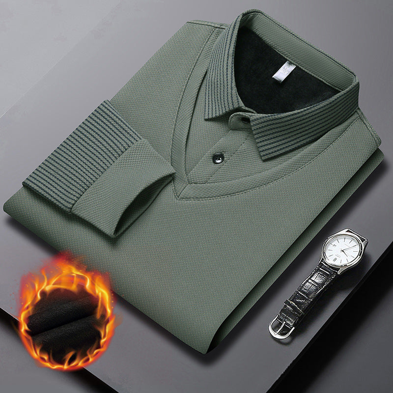 Charlie - Long sleeve polo shirt for men