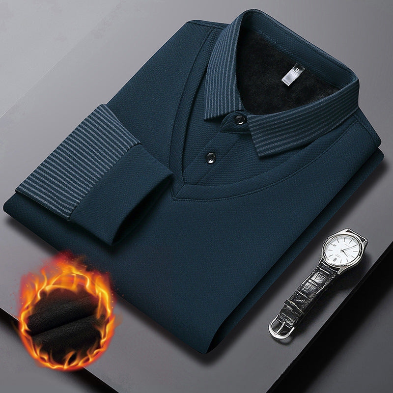 Charlie - Long sleeve polo shirt for men