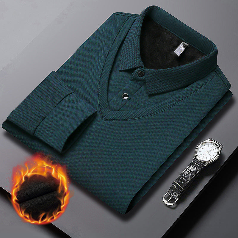 Charlie - Long sleeve polo shirt for men