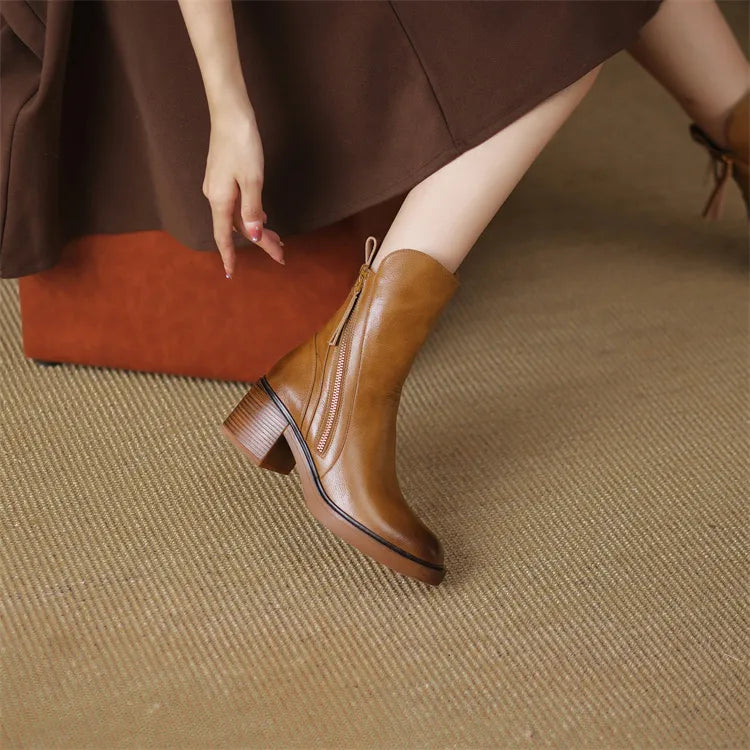 Adriana- Fashionable Leather Boots for Women