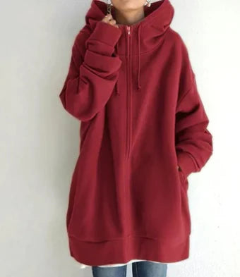 Keila™ - Long Hoodie with Zip