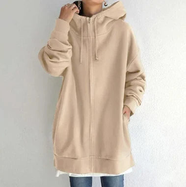 Keila™ - Long Hoodie with Zip