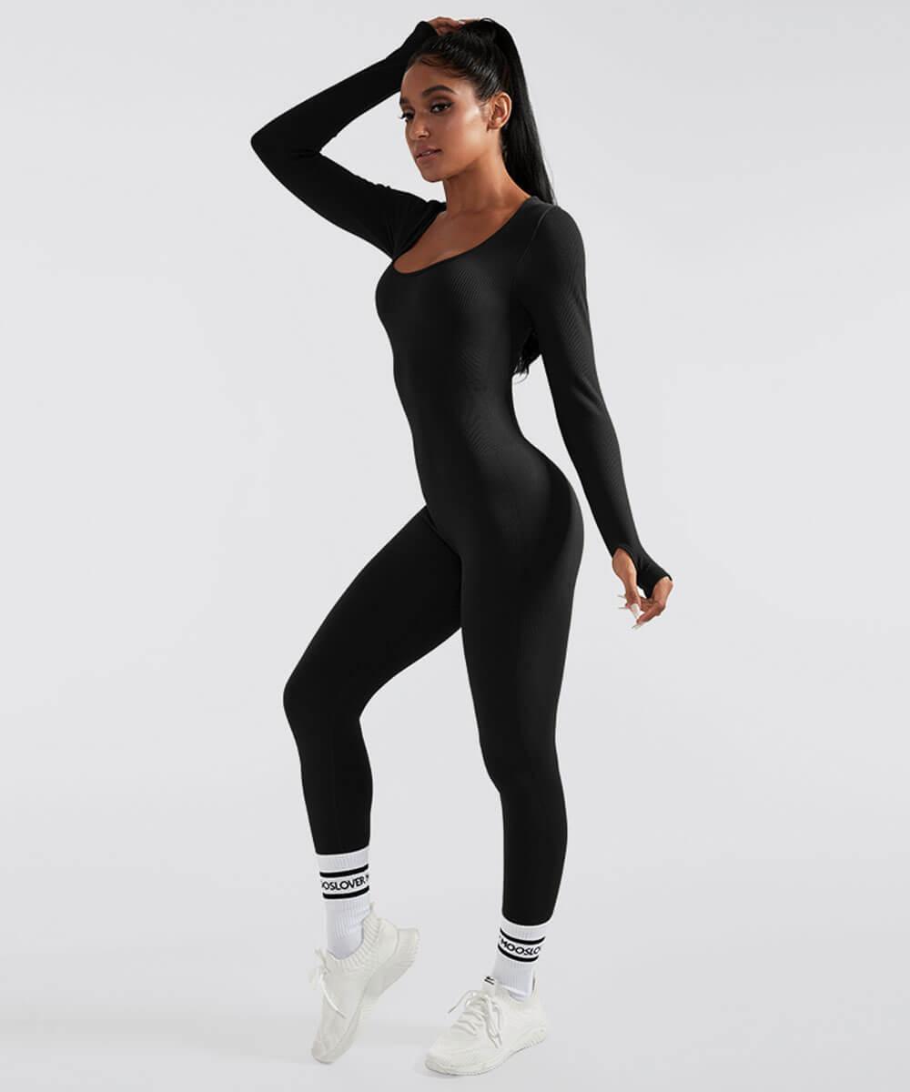 MySeamless™ - Long Sleeve Tummy Control Flared Jumpsuit