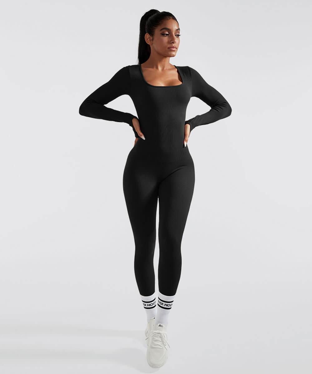 MySeamless™ - Long Sleeve Tummy Control Flared Jumpsuit