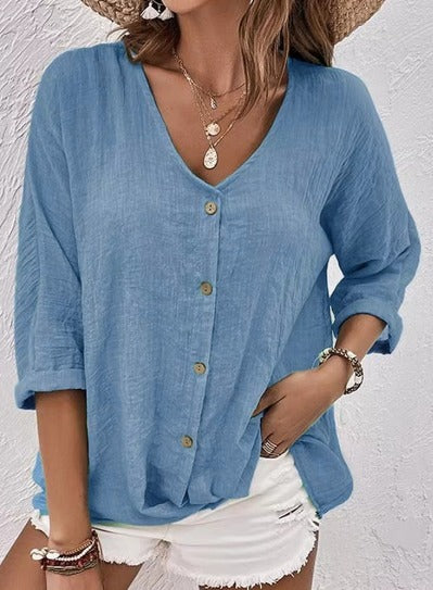 Josephine™ - Breezy Top with V-Neck