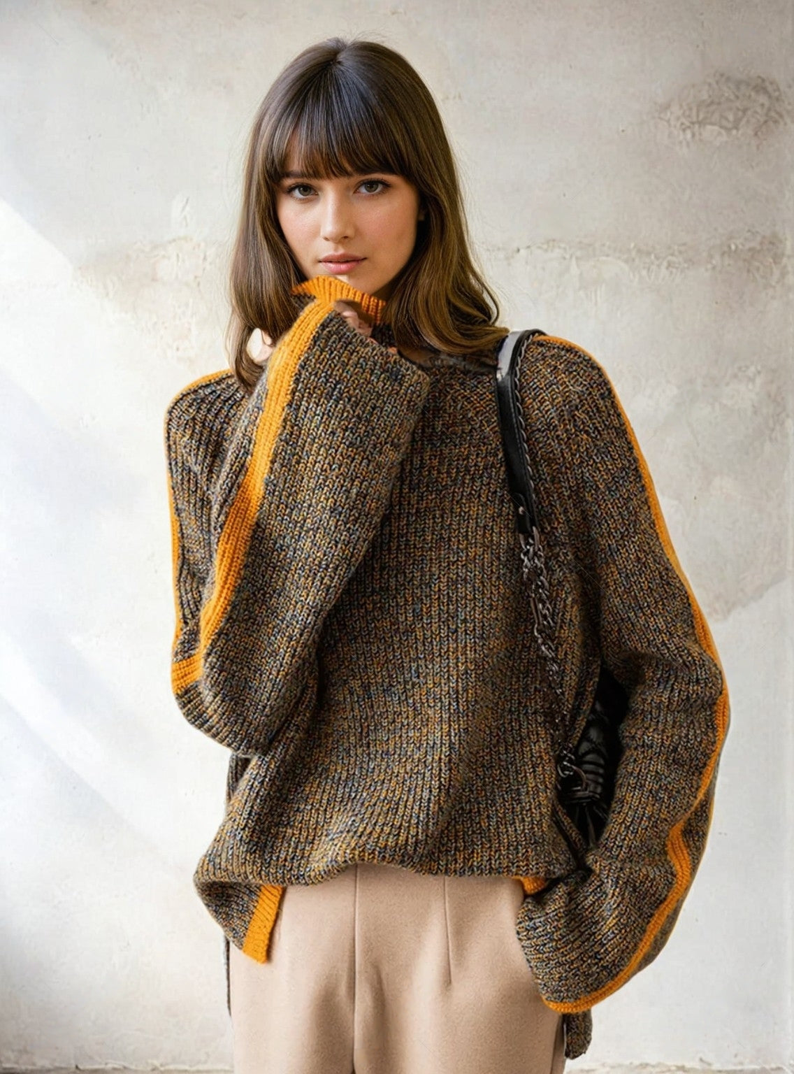 Britani - High Neck Knitted Sweater