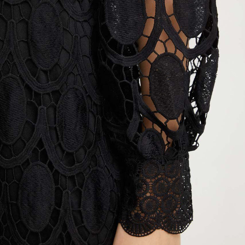 Nila - Long Lace Dress in French Style