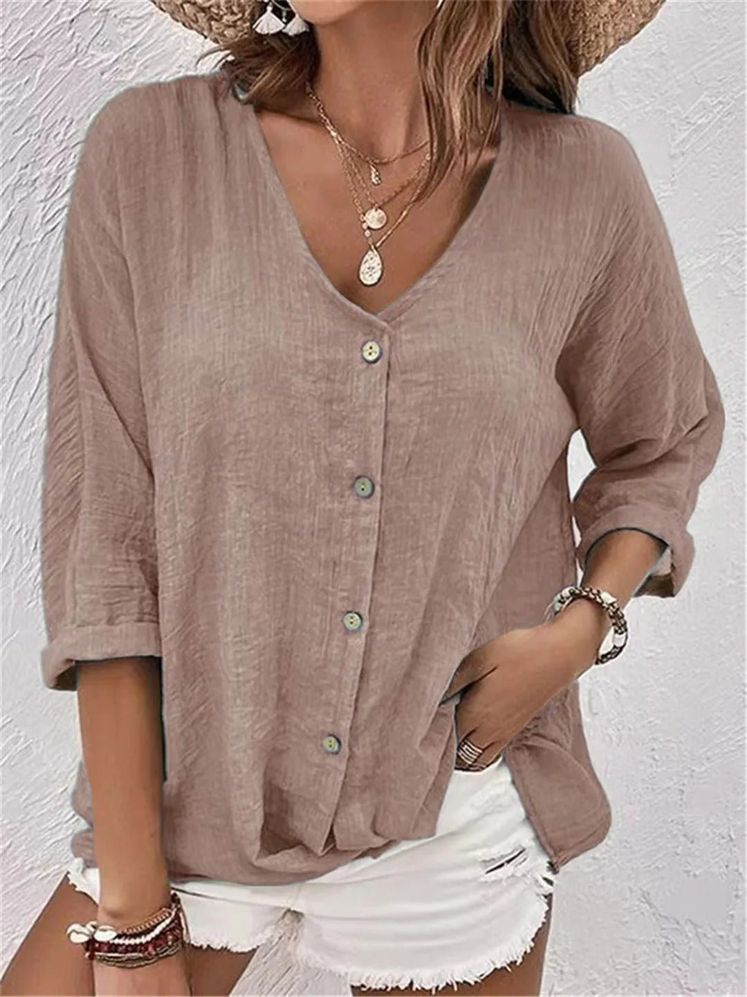 Josephine™ - Breezy Top with V-Neck