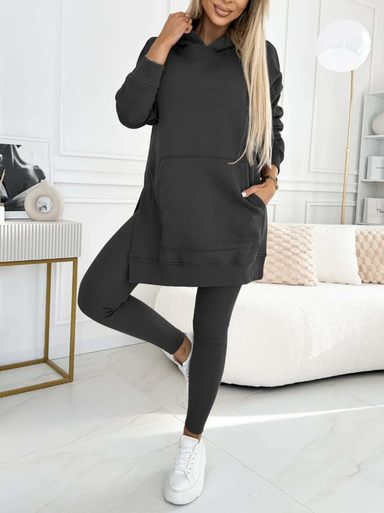 Heidi™ - Casual Two-Piece Set: Leggings and Sweatshirt