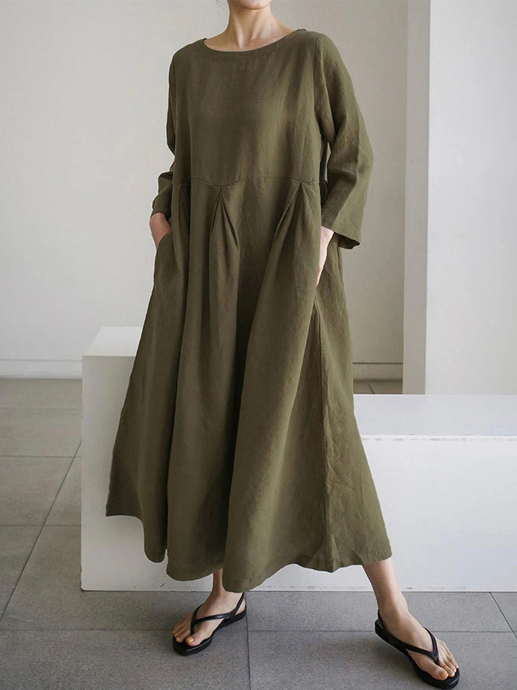 Krisitien™ - Oversized Long Linen Dress