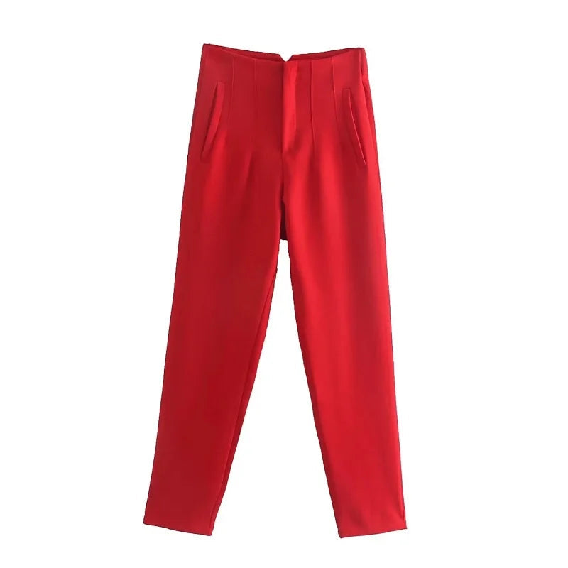 Claude - Elegant High-Waisted Trousers