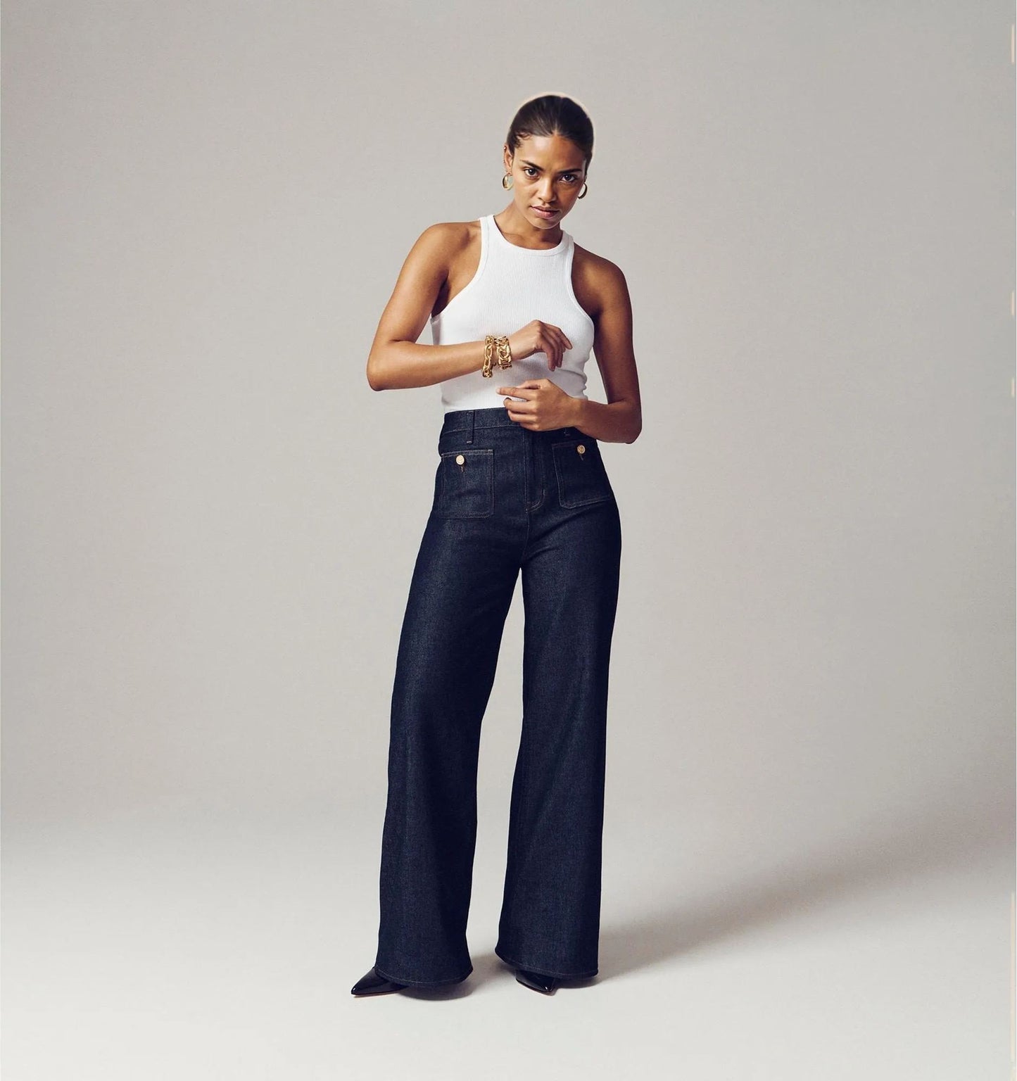Saida™  - Wide-leg sailor-style jeans