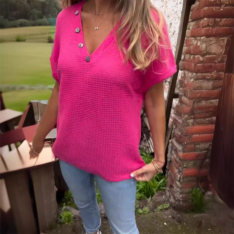 Nakia - Short Sleeve V-Neck Top