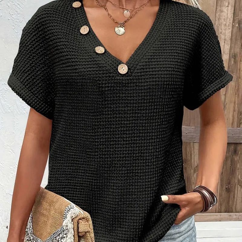 Nakia - Short Sleeve V-Neck Top